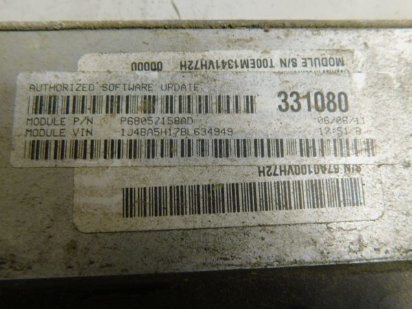 2011 Jeep Wrangler OEM Engine Computer Module Unit 68057158AD