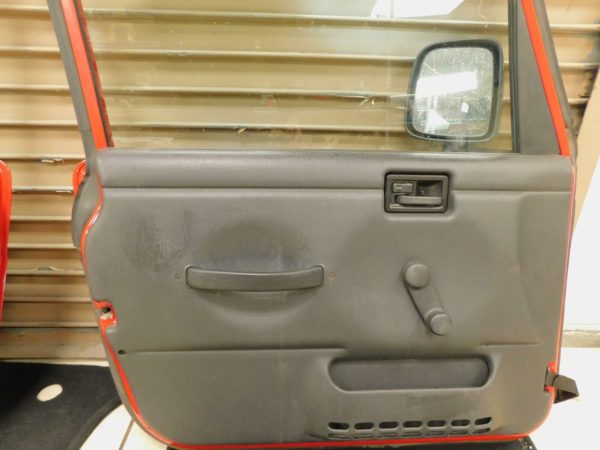 1997-2006 Jeep Wrangler TJ OEM FUll Steel Hard Doors Pair PR4 Red