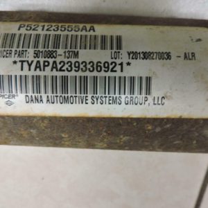 2012-2018 Jeep Wrangler 2 Door Rear Driveshaft Automatic Trans 52123555AA OEM