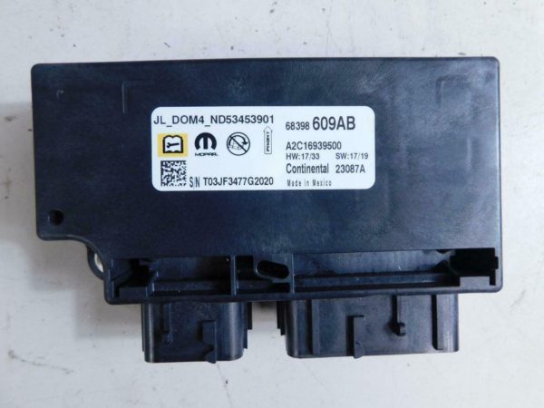 2018 Jeep Wrangler JL OEM Occupant Restraint Air Bag Control Module 68398609AB