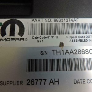 2018-2020 Jeep Wrangler OEM Amplifier Genuine Mopar 68331274AF