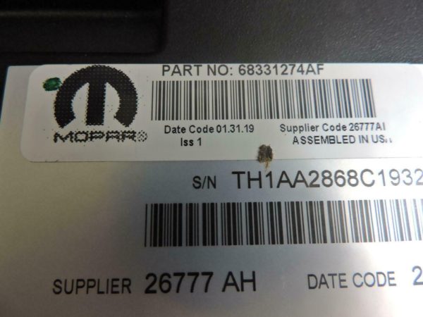 2018-2020 Jeep Wrangler OEM Amplifier Genuine Mopar 68331274AF