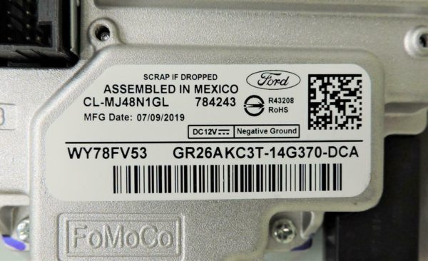 2019 Ford F250 F350 Communications Display & Control Module #KC3T-14G370-DCA