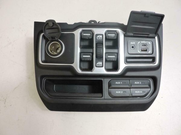 18-21 Jeep Wrangler Lower Center Dash Window Switch/Media Center w/Aux Ports