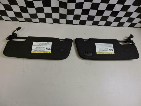 2012-2014 FORD MUSTANG Sun Visors set &RH Black w/homelink lighted mirrors