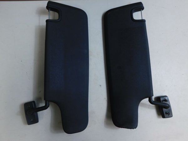 2007-17 Jeep Wrangler OEM Sun Visor Pair Driver Passenger Side Black 04680652AA