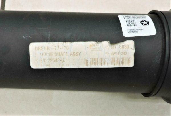 2018 Jeep Wrangler JL Unlimited 4 Door Rear Driveshaft OEM #68272543AC