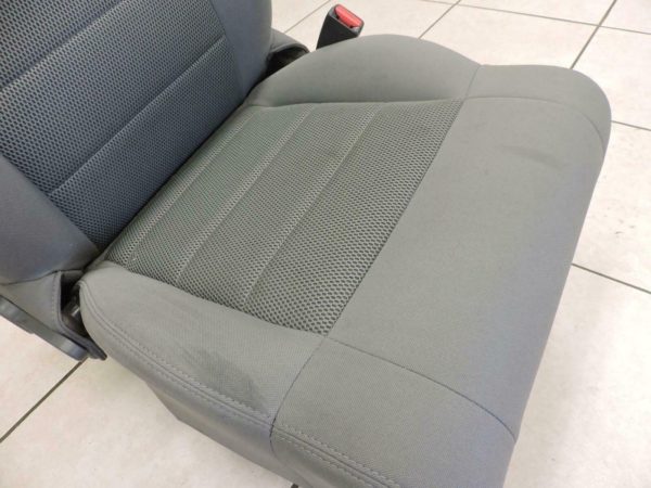 2007-11 Jeep Wrangler JK JKU Passenger Gray Cloth Manual Seat w Track & Headrest