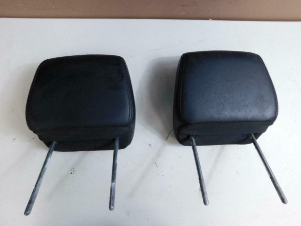 2011-2018 Jeep Wrangler JK Black Leather Front Seat Headrest Pair OEM